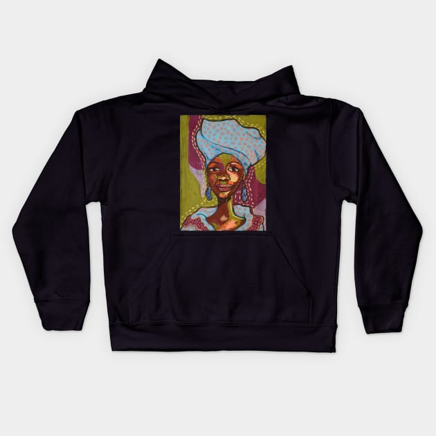 South African Woman Kids Hoodie by LovableDuck